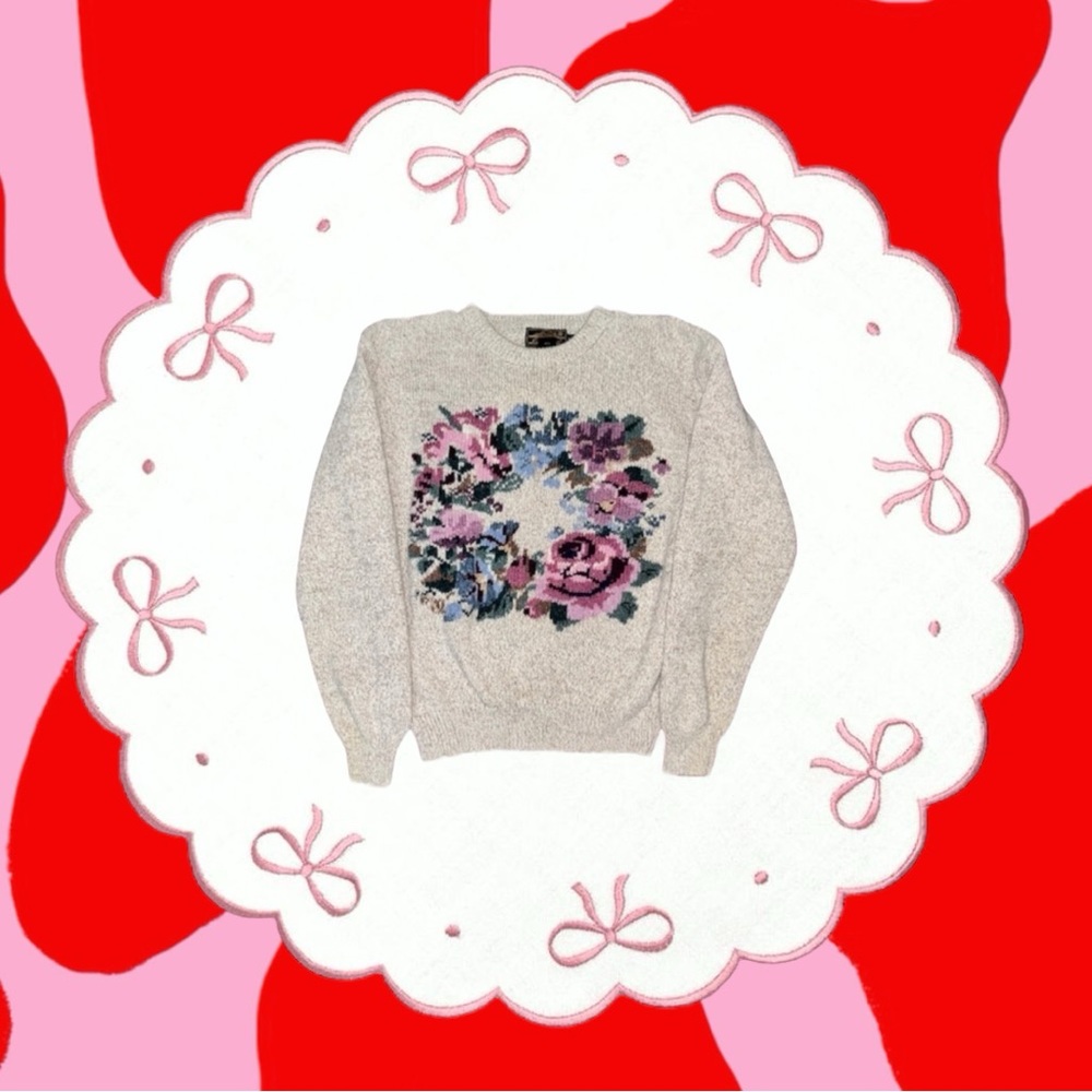 vintage eddie bauer floral sweater 🕰 5 for $25!!